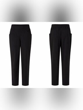 EUC Perfect Stretch by Chico's Black Slim pull on pants Sz 1 REG